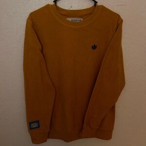 Dutch bros yellow crew neck sweatshirt